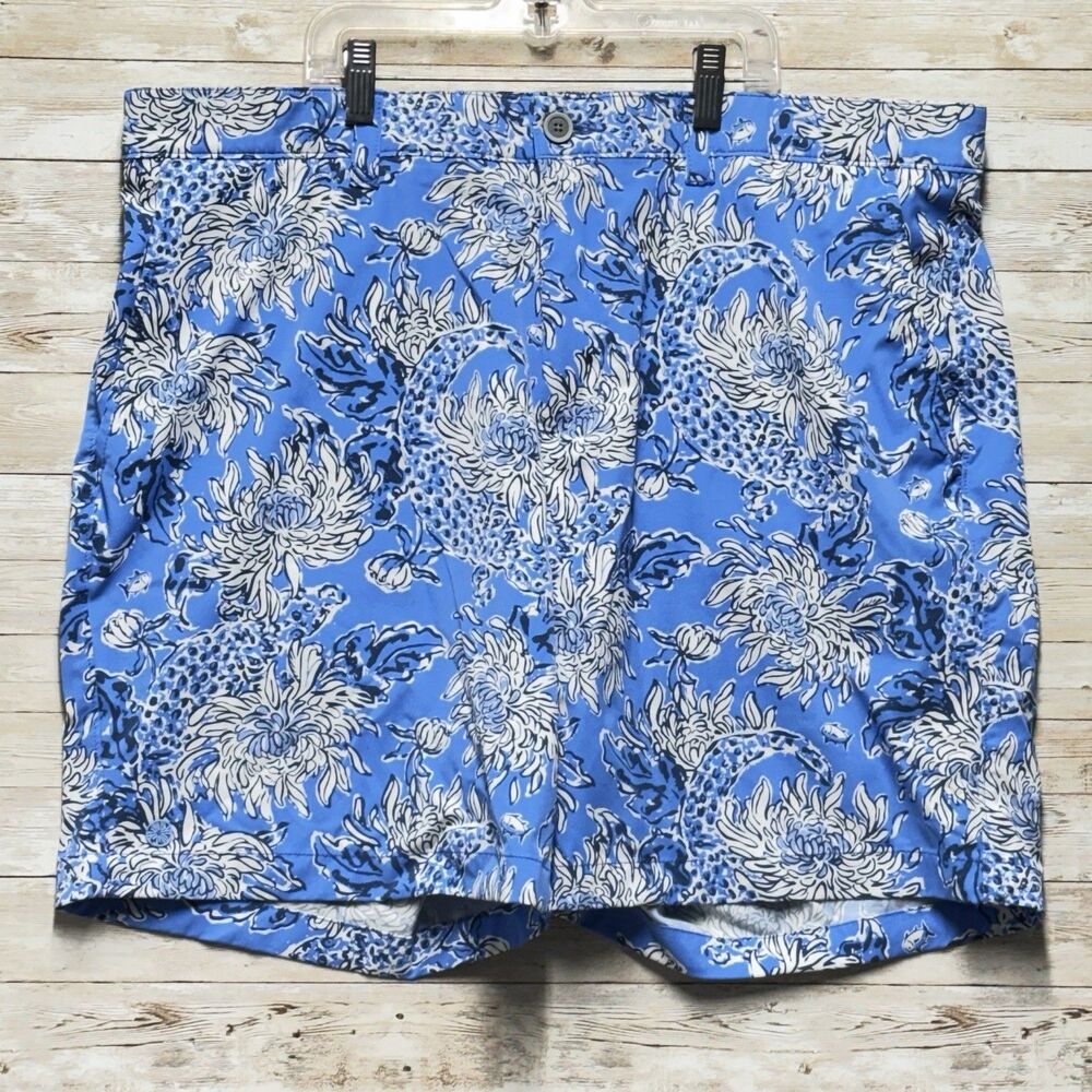 Lilly Pulitzer Southern Tide Mens 40 Golf Brrrdie Shorts Boca Blue - Picture 5 of 16